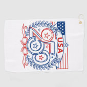 USA 250 Patriotic Anniversary Emblem Design ゴルフタオル (横)
