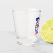 USA 250 Patriotic Anniversary Emblem Design ショットグラス (左)