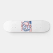 USA 250 Patriotic Anniversary Emblem Design スケートボード (横)