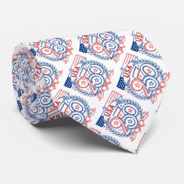 USA 250 Patriotic Anniversary Emblem Design ネクタイ
