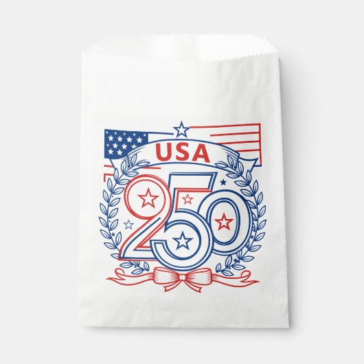 USA 250 Patriotic Anniversary Emblem Design フェイバーバッグ (正面)