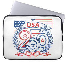 USA 250 Patriotic Anniversary Emblem Design ラップトップスリーブ
