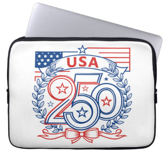 USA 250 Patriotic Anniversary Emblem Design ラップトップスリーブ