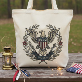 USA 250 Patriotic Eagle Heritage Motif Crm ID1299 トートバッグ