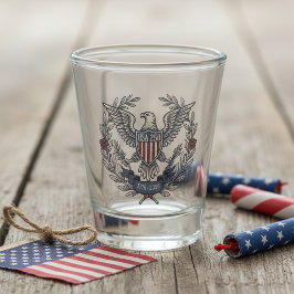 USA 250 Patriotic Eagle Heritage Motif  ID1299 ショットグラス