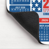 USA 250 with 2026 Calendar - Red White Blue マウスパッド (コーナー)