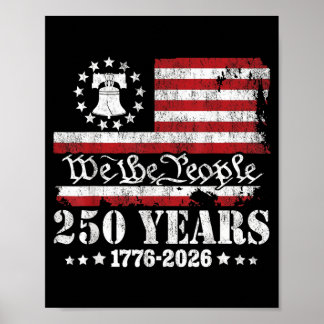 USA 250 Years 1776-2026 We The People Liberty Bell ポスター