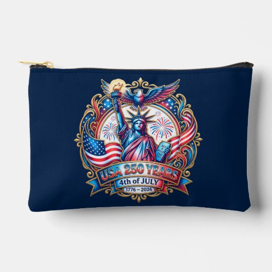 USA 250 years 4th of July 1776-2026 アクセサリーポーチ (正面)