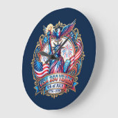 USA 250 years 4th of July 1776-2026 ラージ壁時計 (傾斜)