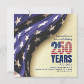 USA 250 Years American Independence Birthday 招待状 (正面)