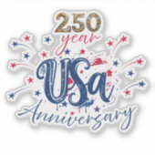 USA 250 Years anniversary シール (正面)