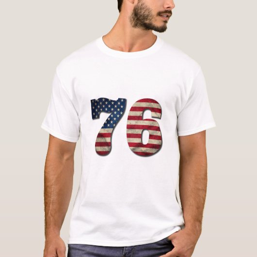 USA 250 Years Anniversary 76 Patriotic Design Tシャツ (正面)