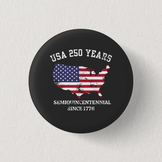 USA 250 Years Button 缶バッジ (正面)