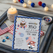 USA 250 Years Celebration with Gnome & Eagle 招待状