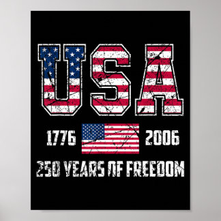 USA 250 Years of Freedom 1776 2026 Americas 250th ポスター