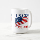 USA 250 Years of Independence 1776 2026 コーヒーマグカップ (正面右)