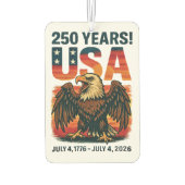 USA 250 Years – Patriotic Bald Eagle July 4th 2026 カーエアーフレッシュナー (裏面)