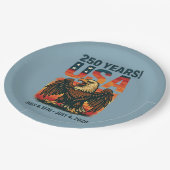 USA 250 Years – Patriotic Bald Eagle July 4th 2026 ペーパープレート (アングル)