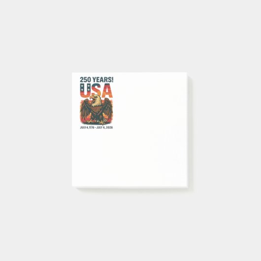 USA 250 Years – Patriotic Bald Eagle July 4th 2026 ポストイット (正面)