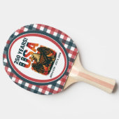 USA 250 Years – Patriotic Bald Eagle July 4th 2026 卓球ラケット (横)