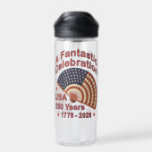 USA 250 Years Patriotic Fan Design – 1776-2026  ウォーターボトル (背面)