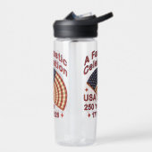 USA 250 Years Patriotic Fan Design – 1776-2026  ウォーターボトル (左面)