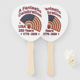 USA 250 Years Patriotic Fan Design – 1776-2026  ハンドファン