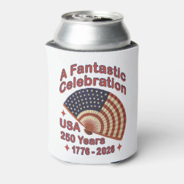 USA 250 Years Patriotic Fan Design – 1776-2026  缶クーラー