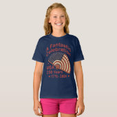 USA 250 Years Patriotic Fan Design – 1776-2026  Tシャツ (正面フル)