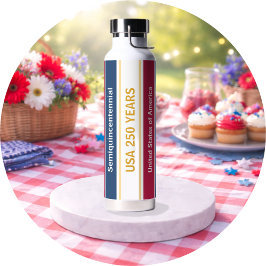 USA 250 Years Semiquincentennial Patriotic Stripes ウォーターボトル