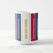 USA 250 Years Semiquincentennial Patriotic Stripes コーヒーマグカップ (中央)