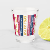 USA 250 Years Semiquincentennial Patriotic Stripes ショットグラス (正面)
