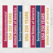 USA 250 Years Semiquincentennial Patriotic Stripes ビールラベル (シングルラベル)