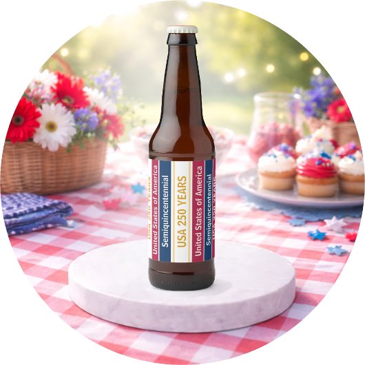 USA 250 Years Semiquincentennial Patriotic Stripes ビールラベル