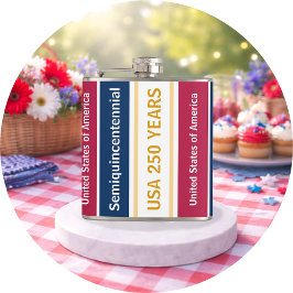 USA 250 Years Semiquincentennial Patriotic Stripes フラスク