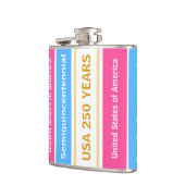 USA 250 Years Semiquincentennial Patriotic Stripes フラスク (左)
