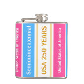 USA 250 Years Semiquincentennial Patriotic Stripes フラスク (正面)