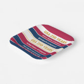 USA 250 Years Semiquincentennial Patriotic Stripes ペーパープレート (傾斜あり)