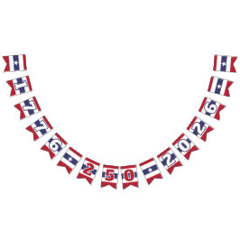USA 250th 1776-2026 Patriotic Red White and Blue バンティングフラッグ