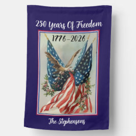 USA 250th 4th of July American Eagle Custom name ハウスフラッグ