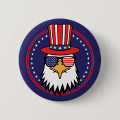 USA 250th 4th of July Patriotic Eagle  缶バッジ (正面)