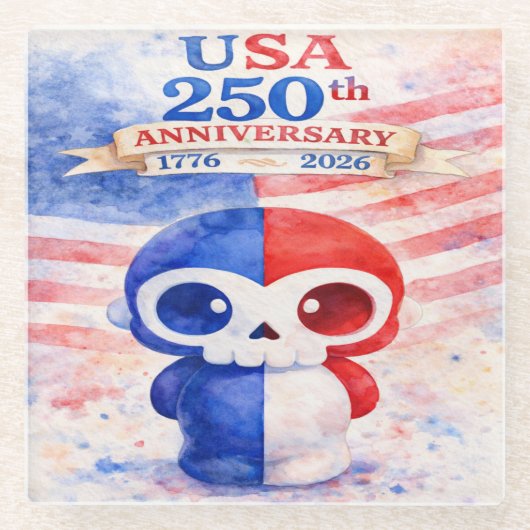 USA 250th Anniversary ガラスコースター (正面)