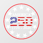 USA 250th Anniversary 1776-2026 American Flag ウィンドウサイン (シート)