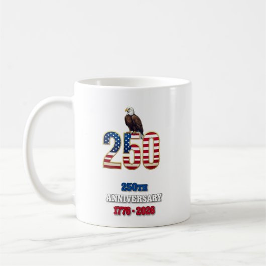 USA 250th Anniversary 1776-2026 Semiquincentennial コーヒーマグカップ (左)