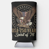 USA 250th Anniversary – America 1776–2026 スリム缶クーラー (正面)