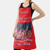 USA 250th Anniversary American Flags Patriotic エプロン (インサイチュ)