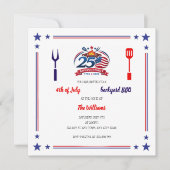 USA 250th Anniversary Backyard BBQ Invitation 招待状 (正面)