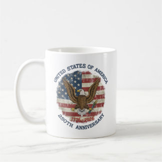 USA 250th Anniversary Bald Eagle 1776-2026 Heritag コーヒーマグカップ