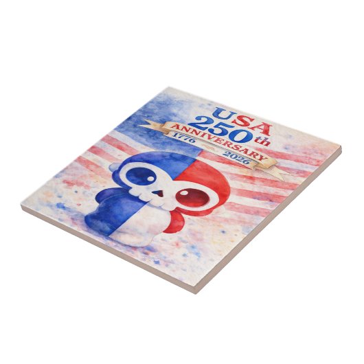 USA 250th Anniversary Ceramic Tile タイル (側面)