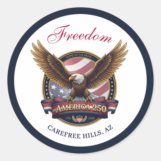 USA 250th Anniversary Event ラウンドシール (正面)